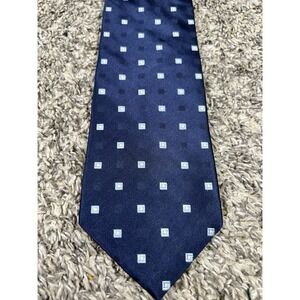 Tommy‎ Hilfiger Mens Tie Necktie One Size Blue Dot Print Silk